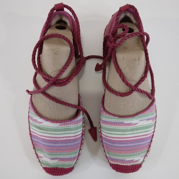 UGG Libbi Serape Espadrille Pink Sandals 1011189 Size 8 NEW - Picture 2 of 16
